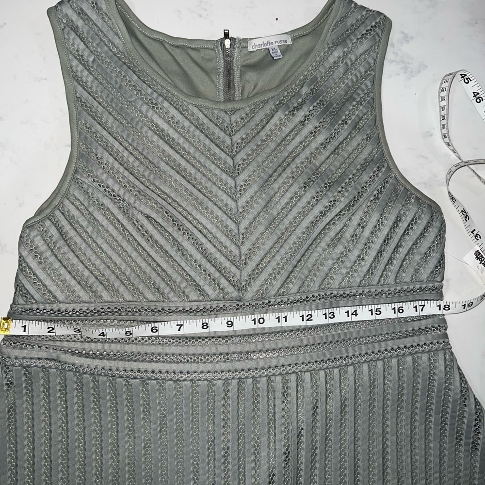Charlotte Russe Light Green Patterned Mini Dress - Picture 11 of 12